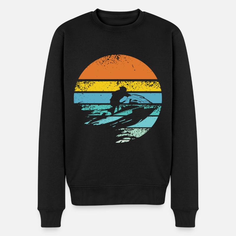 Jet ski rétro - Pull Premium bio Homme - noir
