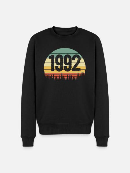Born in 1992 - Men's Premium Organic Jumper - black