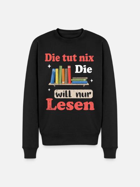 Buch - Männer Premium Bio Pullover - Schwarz