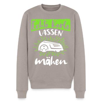 Mähroboter Rasenmäher Roboter Rasenmähroboter - Männer Premium Bio Pullover - Taupe - Vorne - Nico (187cm)