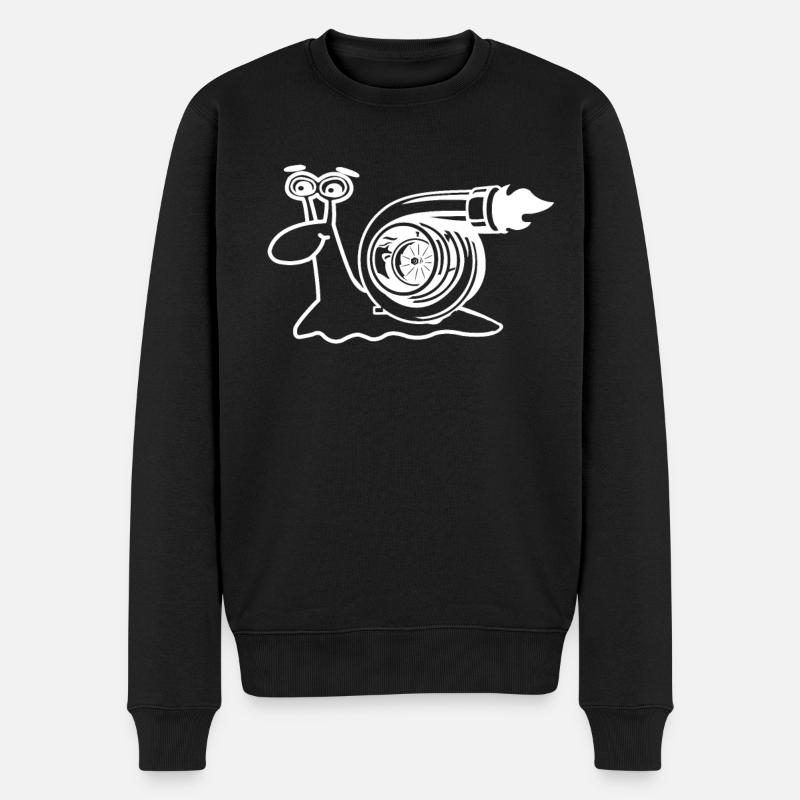 Turbo Snail Car Boosting Boost Racing Team - Männer Premium Bio Pullover - Schwarz