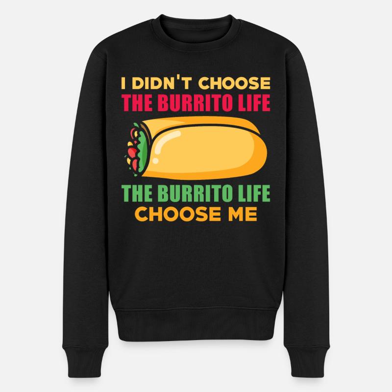 Burrito - Männer Premium Bio Pullover - Schwarz