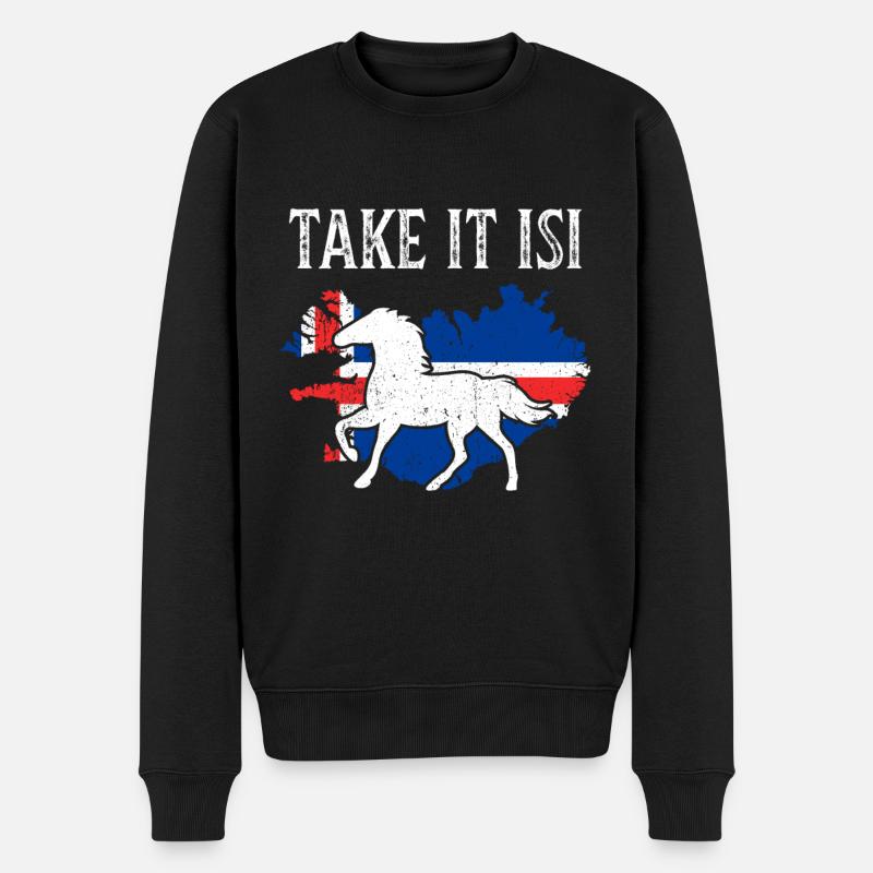 Cheval islandais - Pull Premium bio Homme - noir