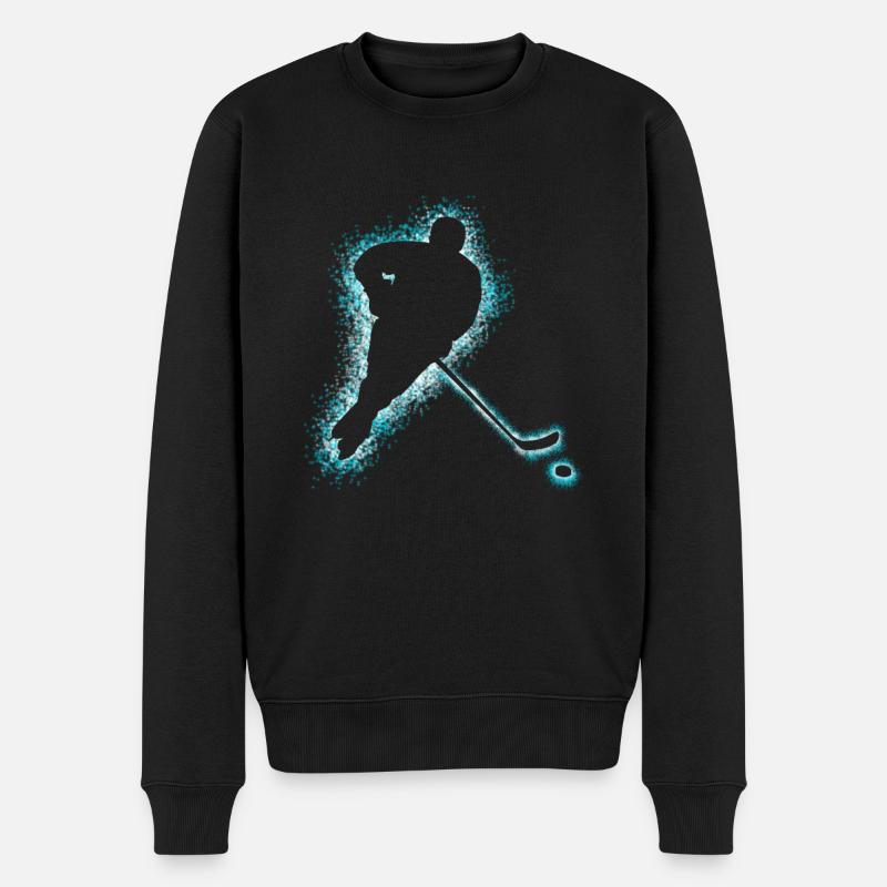 Eishockey - Männer Premium Bio Pullover - Schwarz
