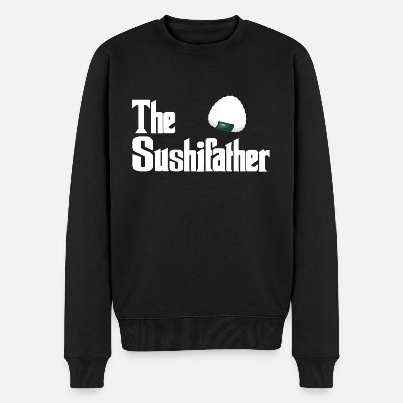 Sushi - Männer Premium Bio Pullover - Schwarz