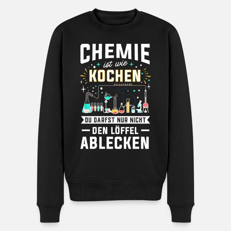 Chemie - Männer Premium Bio Pullover - Schwarz