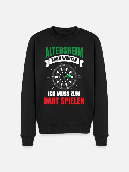 Dart - Männer Premium Bio Pullover - Schwarz