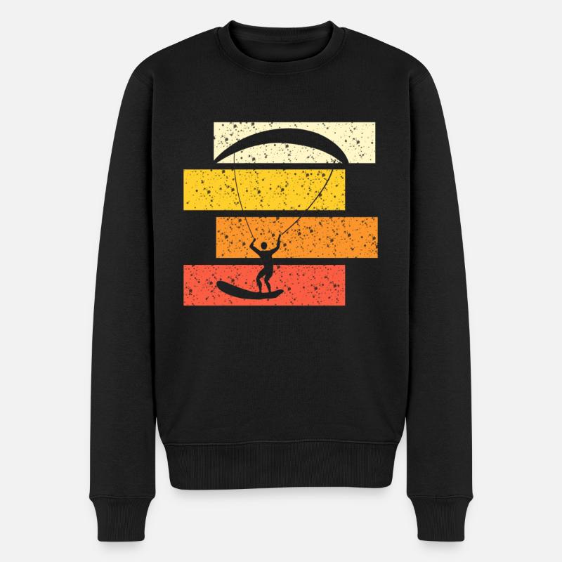 Kite Surf Retro - Pull Premium bio Homme - noir