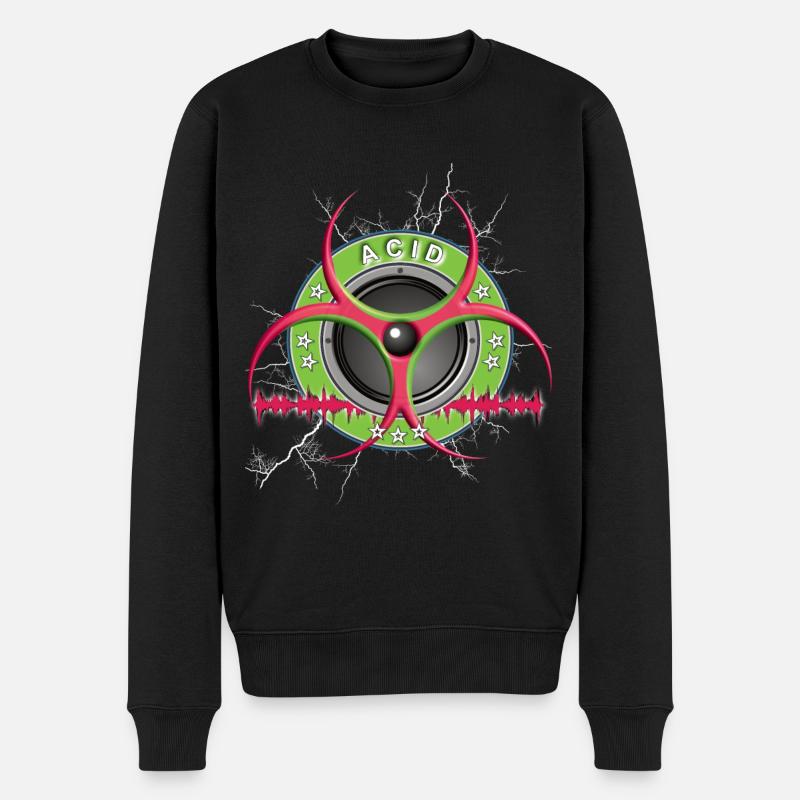 Acid Musique Techno - Pull Premium bio Homme - noir