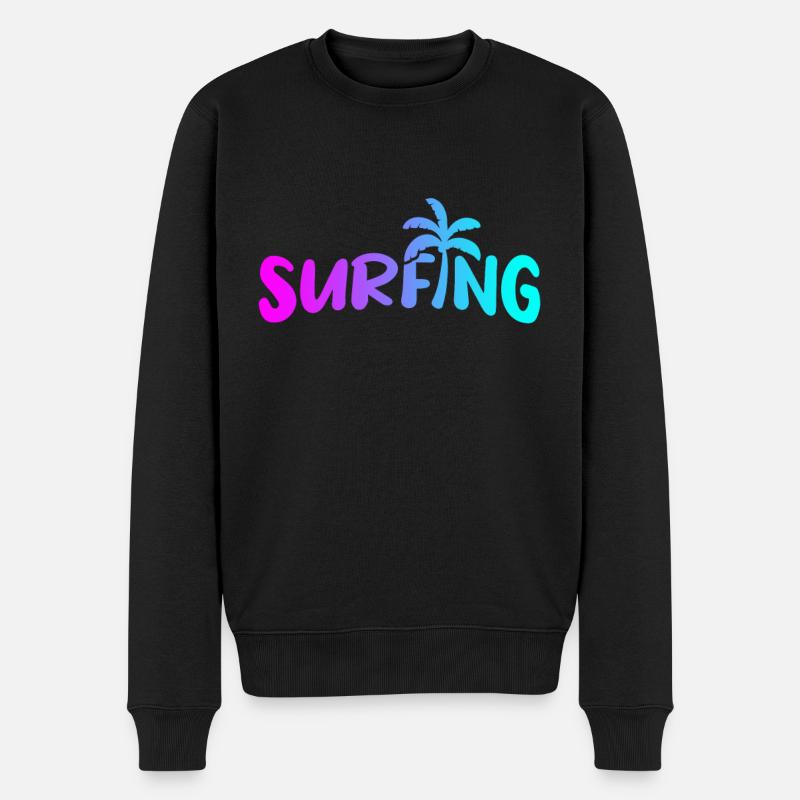 Surf retro - Pull Premium bio Homme - noir