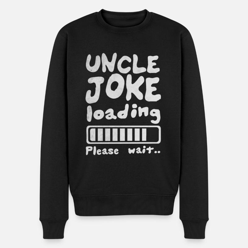 Uncle Joke - Männer Premium Bio Pullover - Schwarz