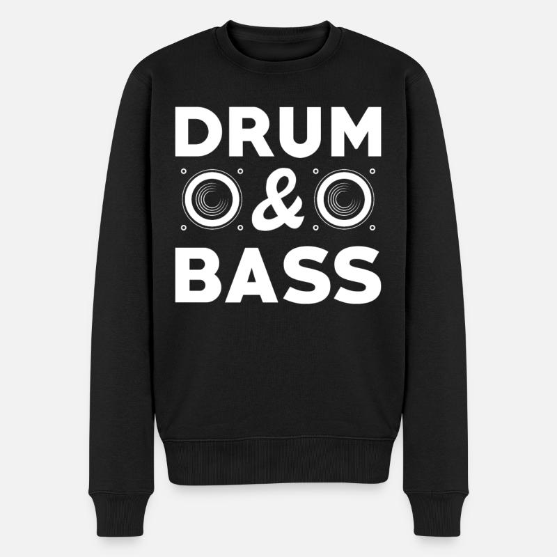 Drum Bass - Männer Premium Bio Pullover - Schwarz