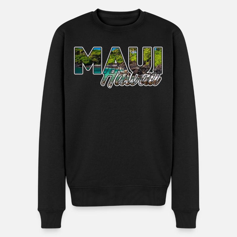 Maui Hawaii - Pull Premium bio Homme - noir