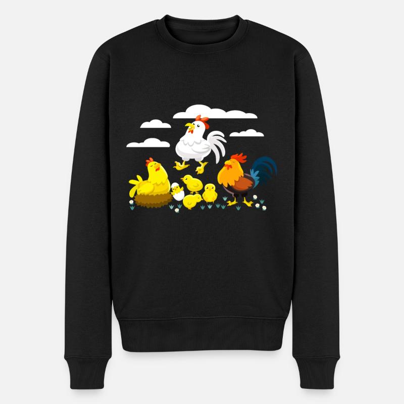 Poulet - Pull Premium bio Homme - noir