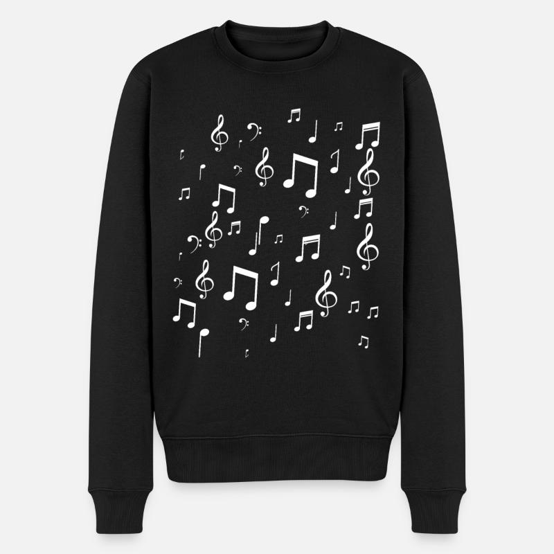 Musique Notes musicales - Pull Premium bio Homme - noir