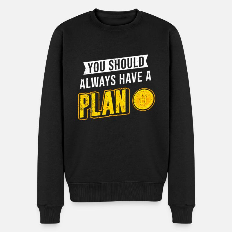 Bitcoin - Männer Premium Bio Pullover - Schwarz