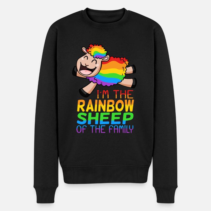 LGBT mouton mignon - Pull Premium bio Homme - noir