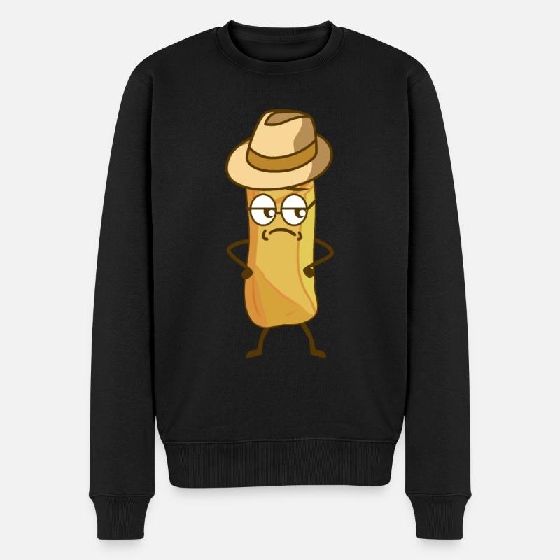Frühlingsrolle - Männer Premium Bio Pullover - Schwarz
