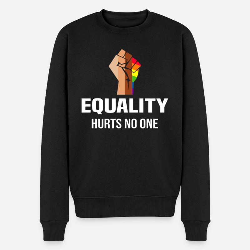 Gender Equality Gleichberechtigung LGBTQ Faust - Männer Premium Bio Pullover - Schwarz