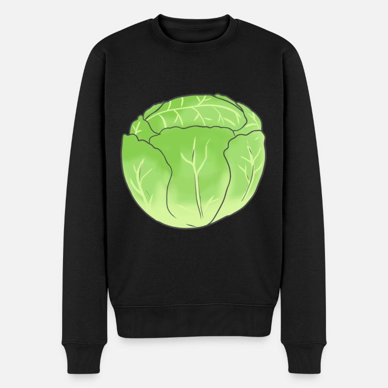 Eisbergsalat Kohl Gemüse Bio Vegetarisch Garten - Männer Premium Bio Pullover - Schwarz