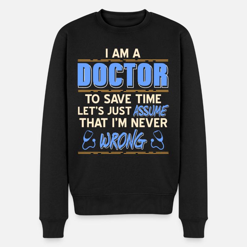 Docteur - Je suis un docteur - Pull Premium bio Homme - noir