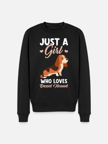 Basset Hound - Men's Premium Organic Jumper - black