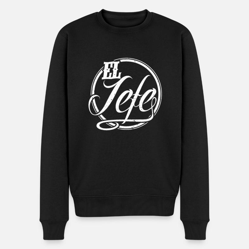 Soy el Jefe De Todos. I'm the boss here. - Männer Premium Bio Pullover - Schwarz