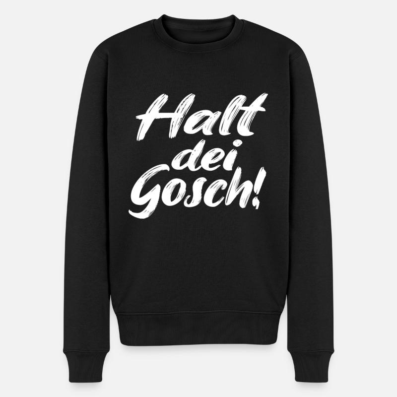 Halt dei Gosch - Männer Premium Bio Pullover - Schwarz