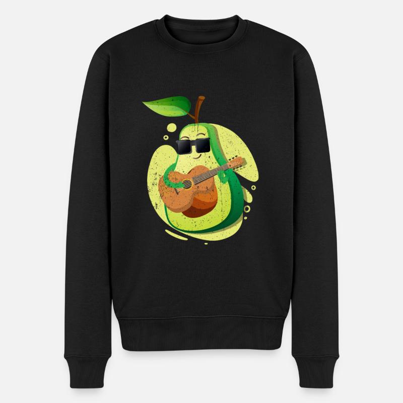 Avocado Geschenk Diät Gesund Keto Vegan Vegetarier - Männer Premium Bio Pullover - Schwarz