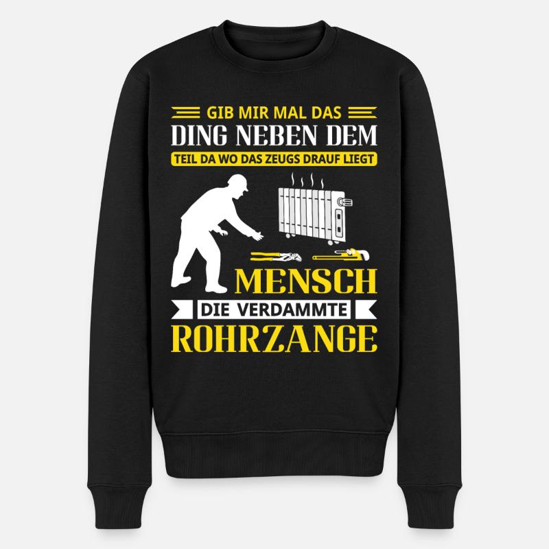 Heizungsbauer Heizungsbau Klempner Installateur - Männer Premium Bio Pullover - Schwarz