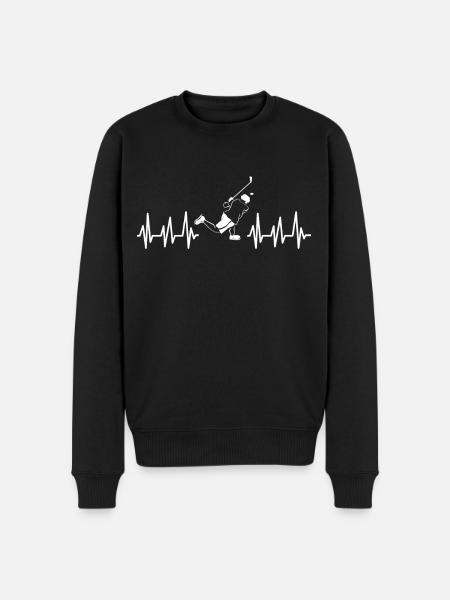 Eishockey Tshirt Hockey Schläger Verein Unihockey - Männer Premium Bio Pullover - Schwarz