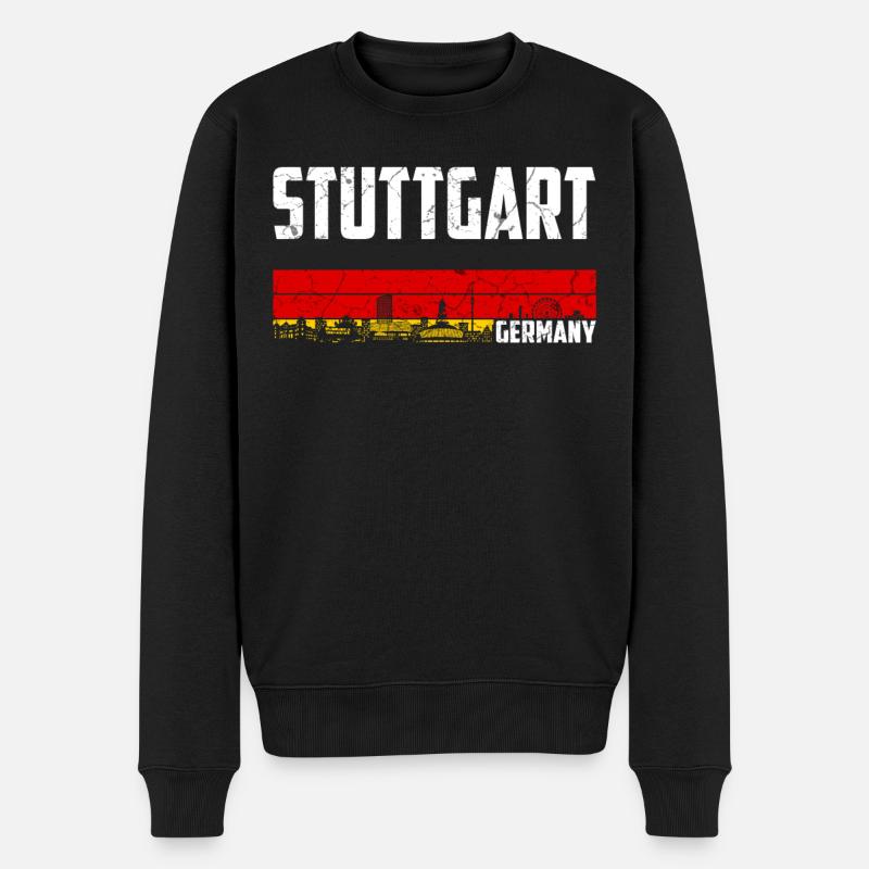 Stuttgart Allemagne - Pull Premium bio Homme - noir