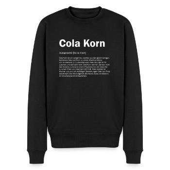 Cola Korn Definition - Korn Cola Beschreibung - Männer Premium Bio Pullover - Schwarz - Vorne - Nico (187cm)