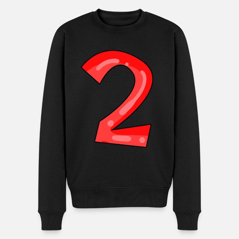 2 - Männer Premium Bio Pullover - Schwarz