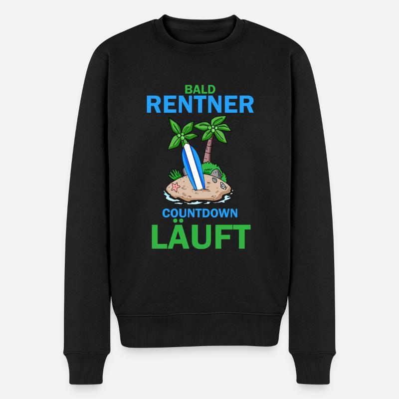 Bald Rentner - Männer Premium Bio Pullover - Schwarz