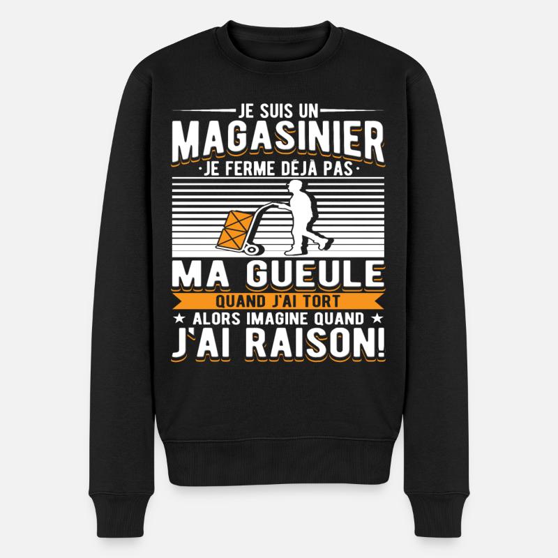 Magasinier Cadeau - Pull Premium bio Homme - noir
