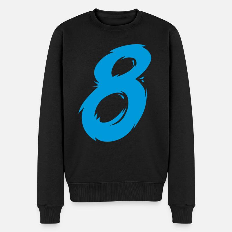 Nombre 8 - Pull Premium bio Homme - noir