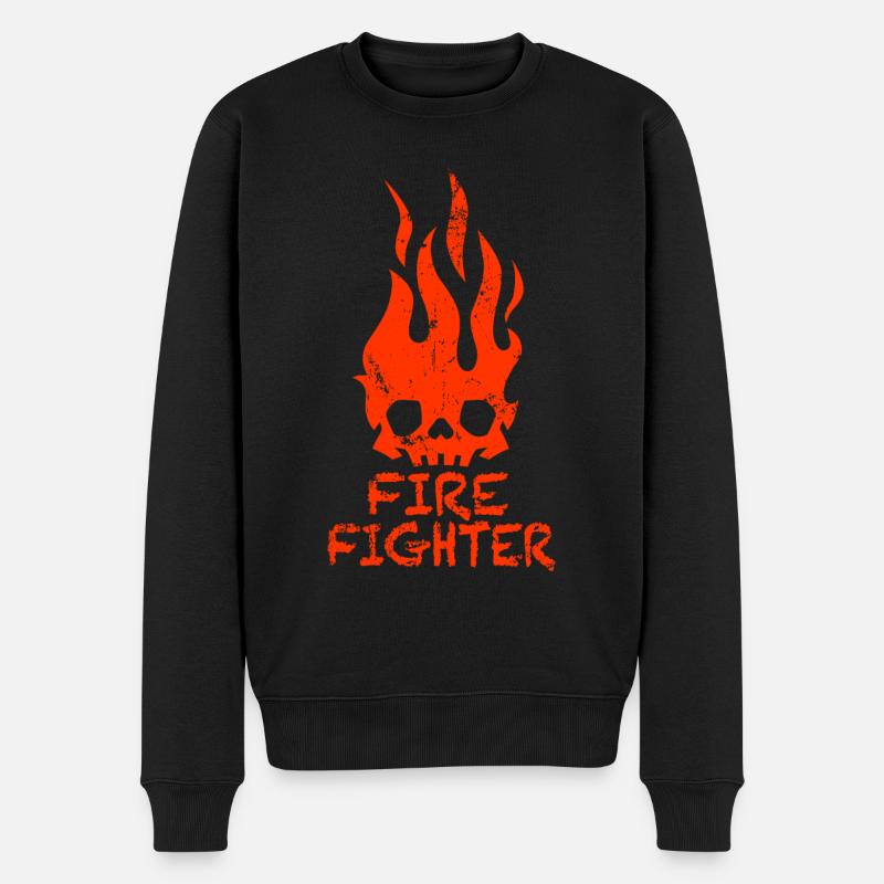 Firefighter Firefighters Pompier - Pull Premium bio Homme - noir