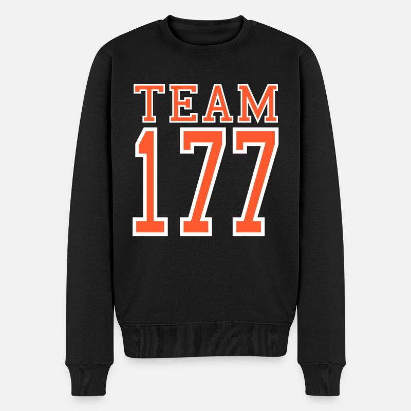 Number 177 NR. 177 - Männer Premium Bio Pullover - Schwarz