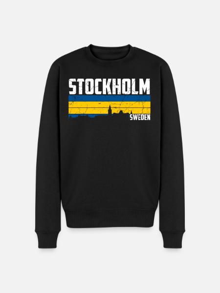 Stockholm Skyline - Men's Premium Organic Jumper - black