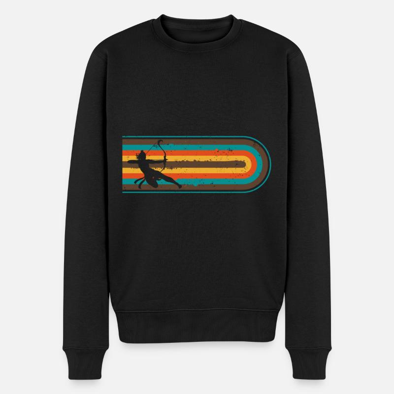 Bogenschießen - Männer Premium Bio Pullover - Schwarz