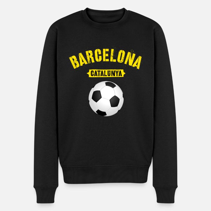 Barcelona - Männer Premium Bio Pullover - Schwarz