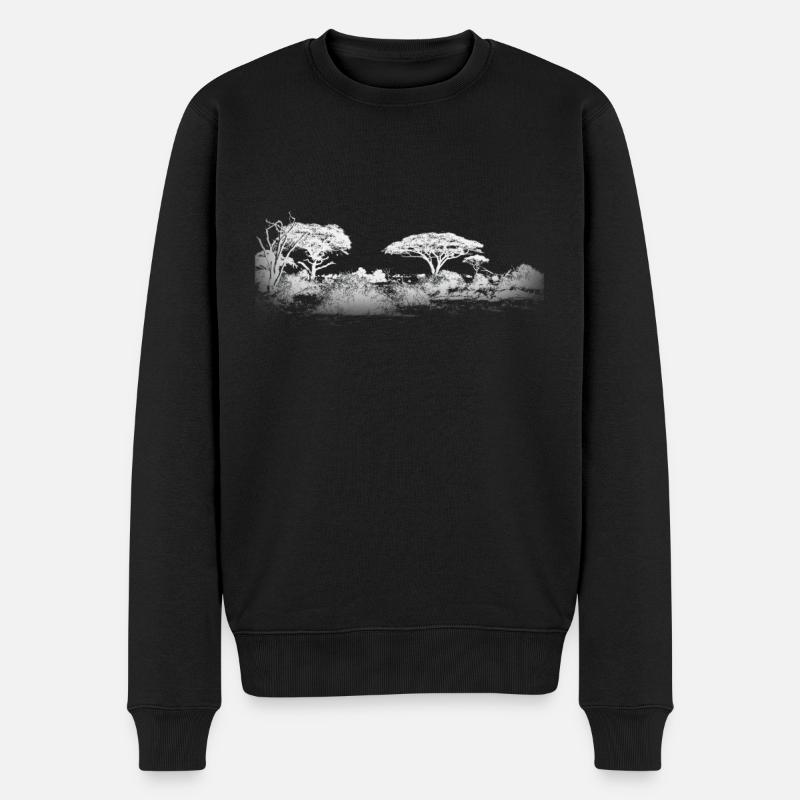 Afrika Savanne - Männer Premium Bio Pullover - Schwarz