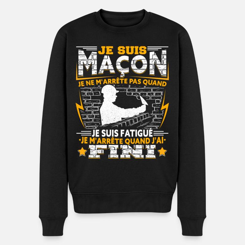 Maçon Maçonnerie Macon - Pull Premium bio Homme - noir