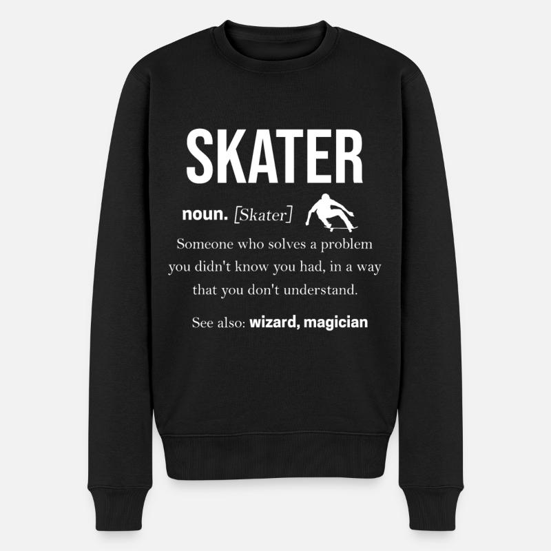 planche à roulette - Pull Premium bio Homme - noir