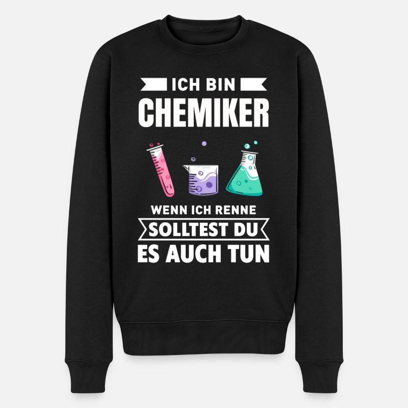 Chemie - Männer Premium Bio Pullover - Schwarz