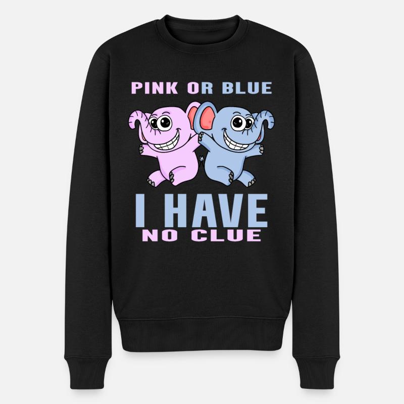 Pink oder Blau - Männer Premium Bio Pullover - Schwarz