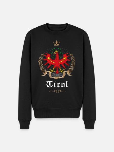 Tyrol Laurel Wreath Tyrolean Coat of Arms Eagle Original - Men's Premium Organic Jumper - black
