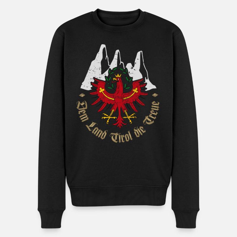Dem Land Tirol die Treue - Männer Premium Bio Pullover - Schwarz