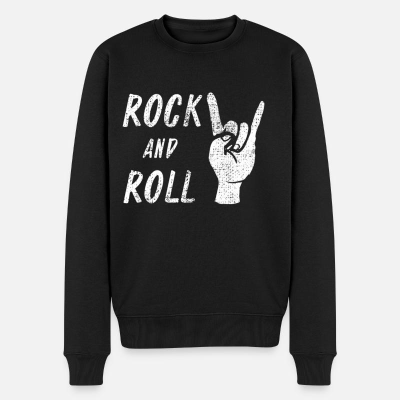Rock and Roll - Pull Premium bio Homme - noir
